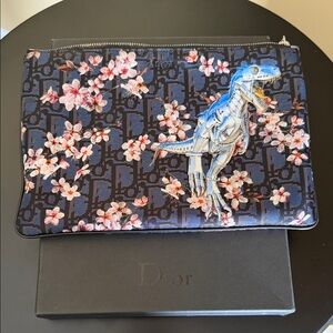 Christian Dior Homme x Hajime Sorayama dinosaur robot clutch/pouch with Box